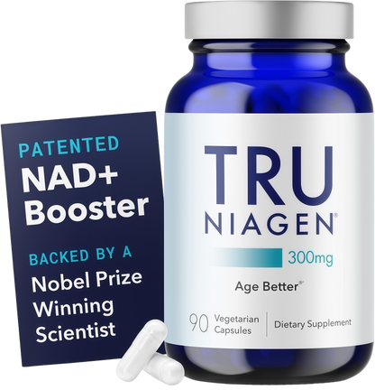 TRU NIAGEN Patented NAD+ Supplement, 300mg Niagen, 30 Servings | Nicotinamide Riboside (NR) Take 1 Daily | 1 Bottle